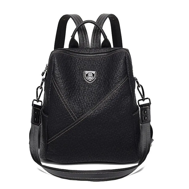 Minimalist Black Canvas Backpack