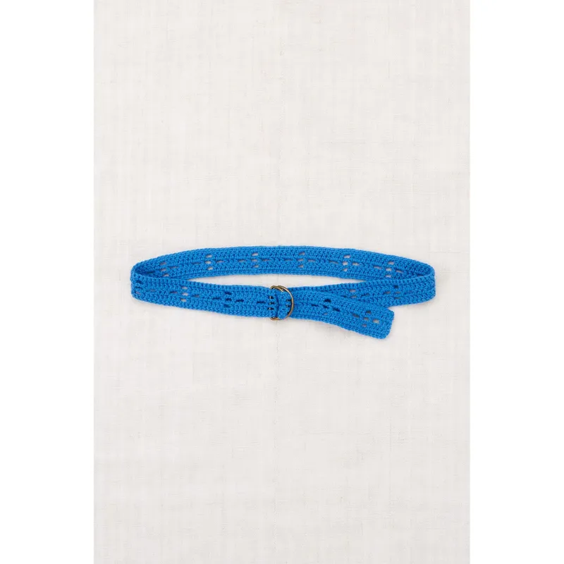 Misha And Puff Cerulean Crochet Belt