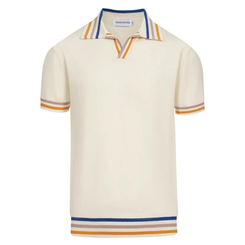 Mod Cream Knit Polo