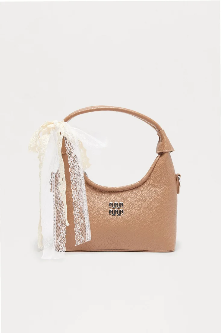 My Must Have Faux Leather Shoulder Bag Tan