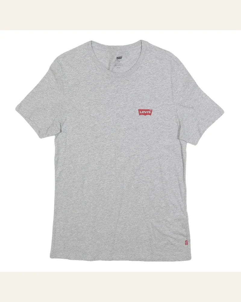 LEVI'S Mens Grey Graphic T-Shirt M Short Sleeve Crew Neck Casual Cotton