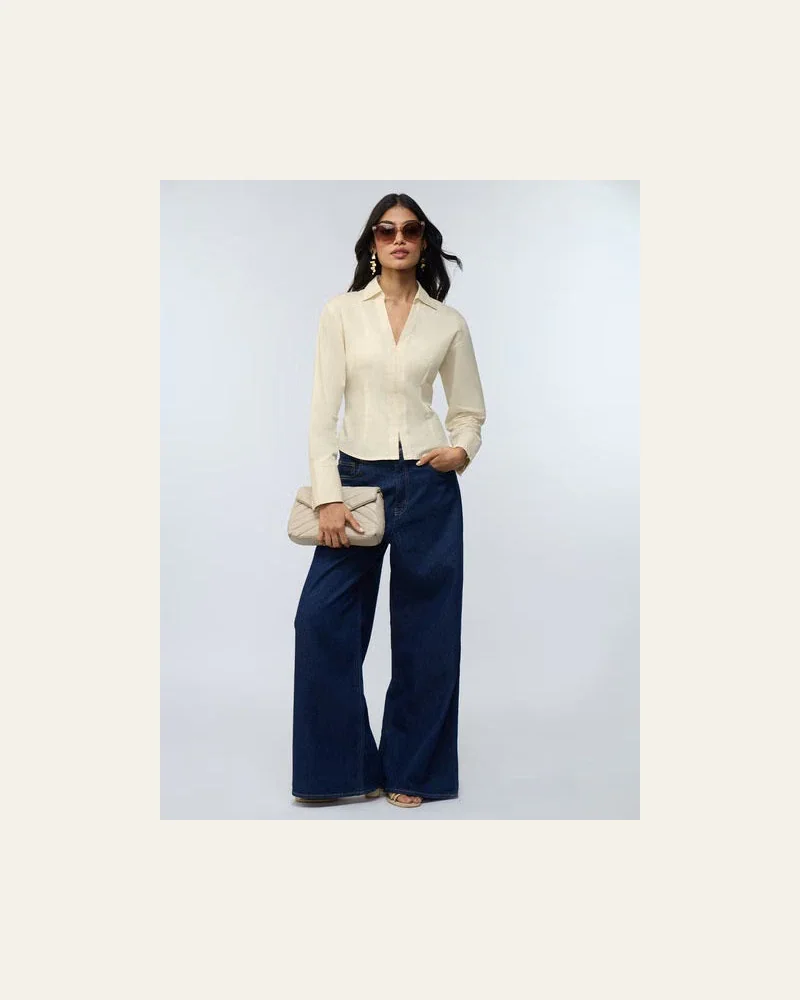 Ivory Fitted Shirt Women Fitted Shirts