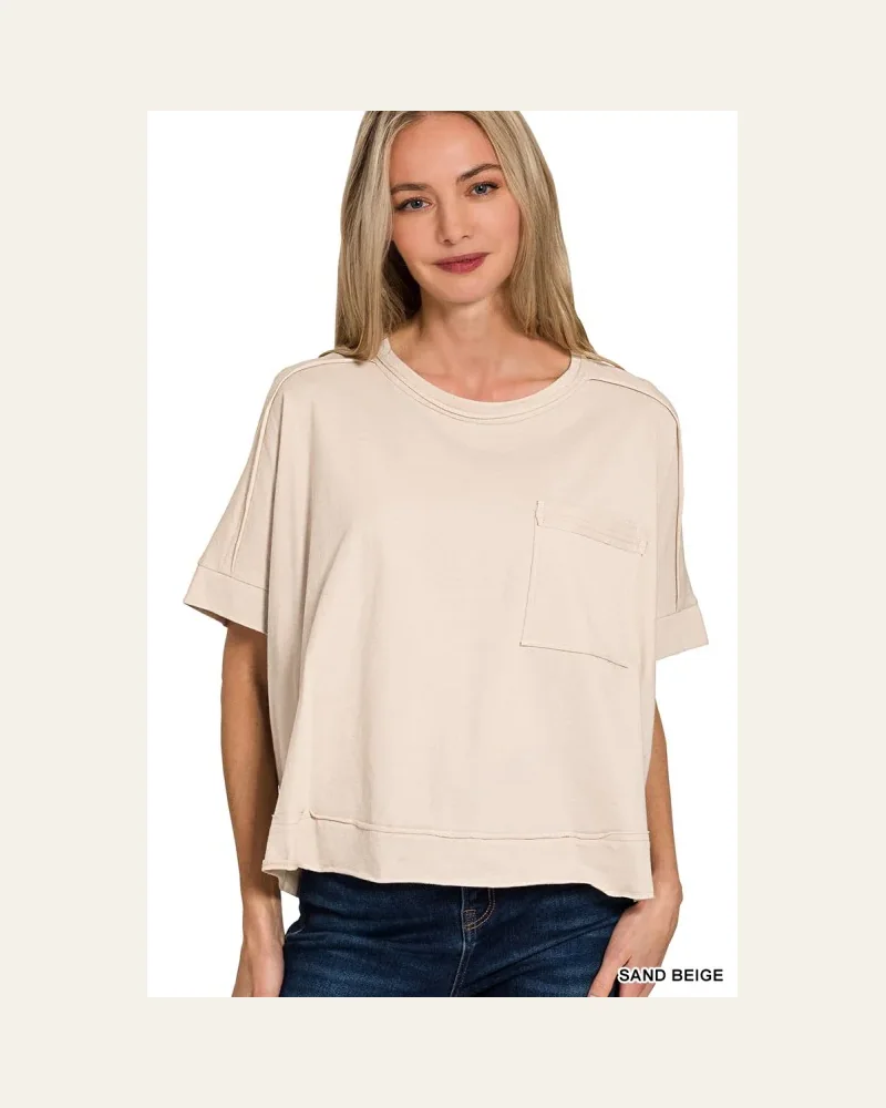 Cream Oversized Tee