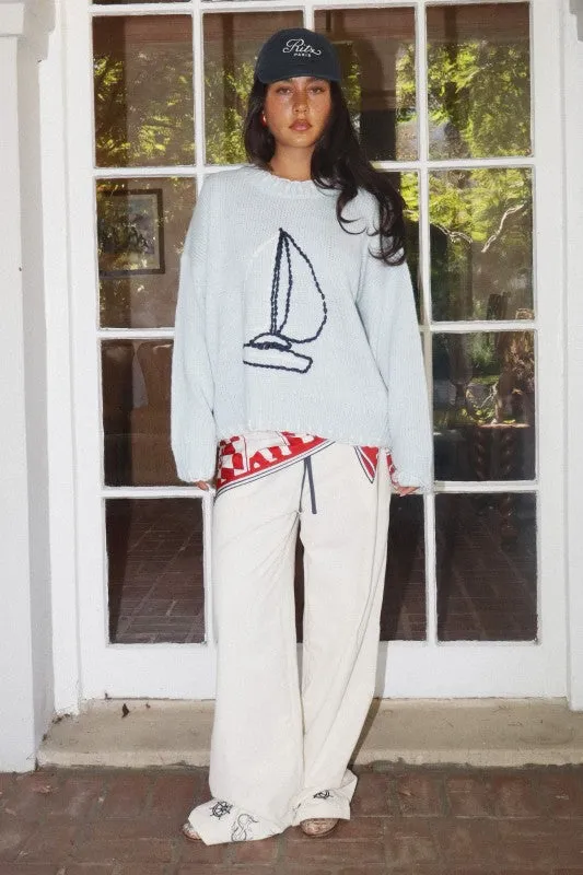 Nautical Sailboat Sweater – Soft Lightweight