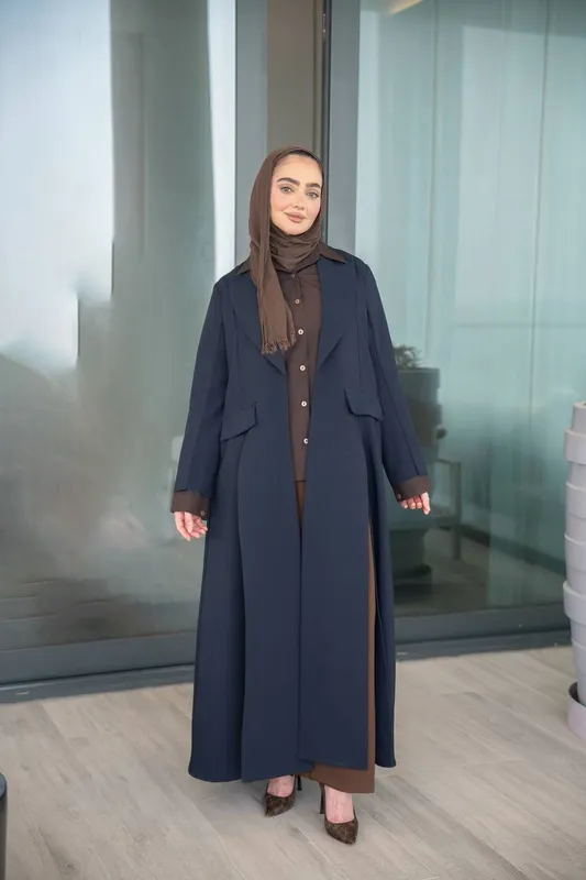 Navy Blue Crepe Blazer C:1044