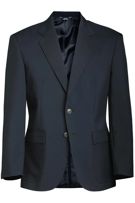 Navy Cotton Utility Blazer