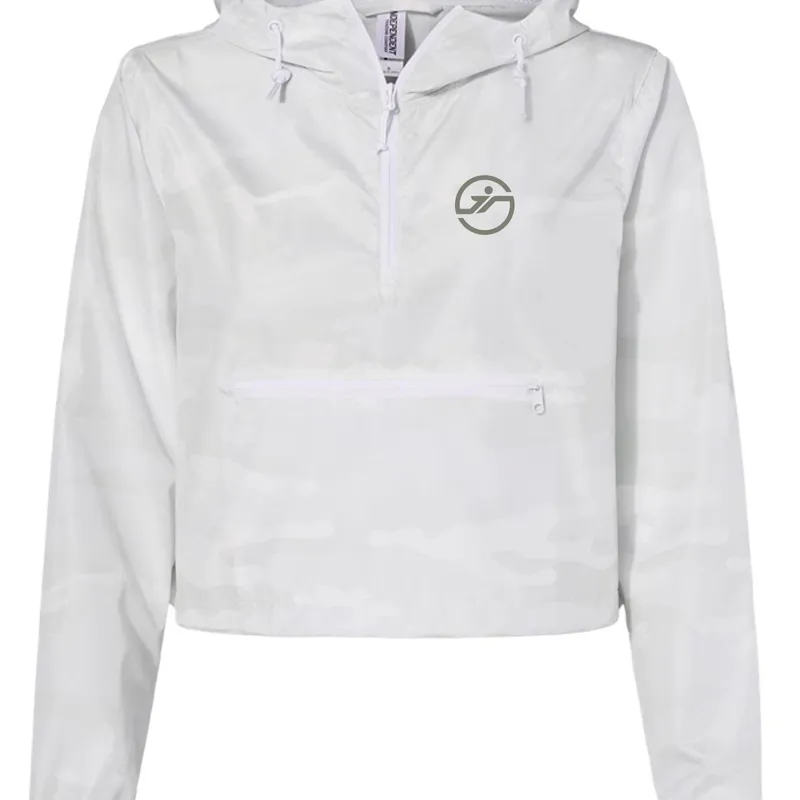 Navy Crop Windbreaker