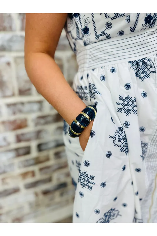 Navy Cuff Bracelet
