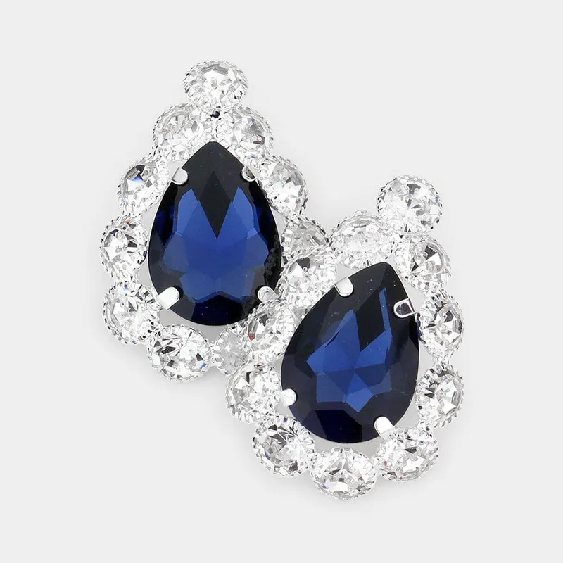 Navy Stud Earrings 565450