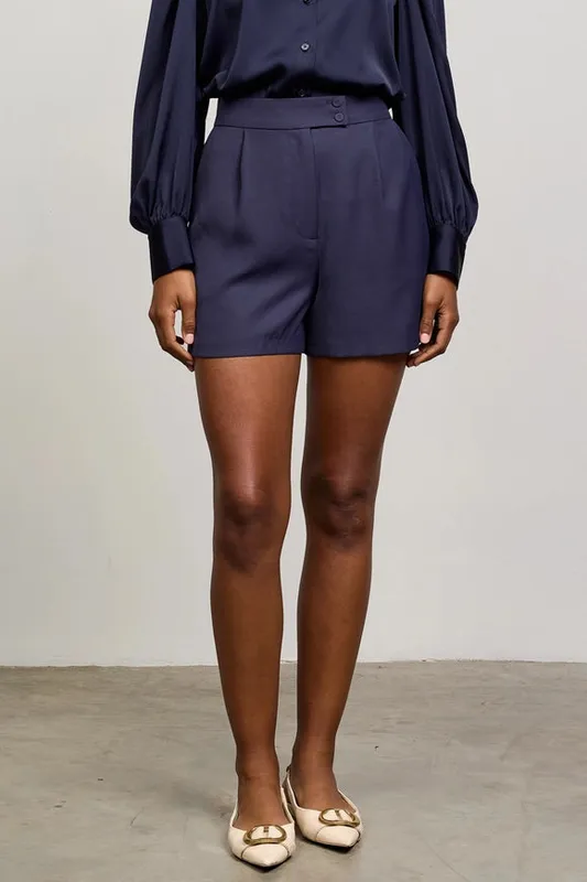 Navy Tailored Shorts