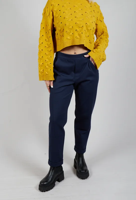 Navy Tailored Trousers