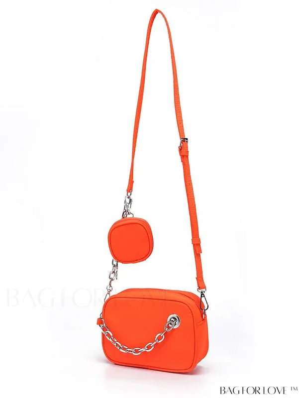 Neon Orange Crossbody Bag