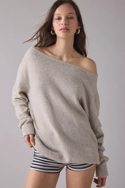 UO Nola Oversized Off-The-Shoulder Sweater