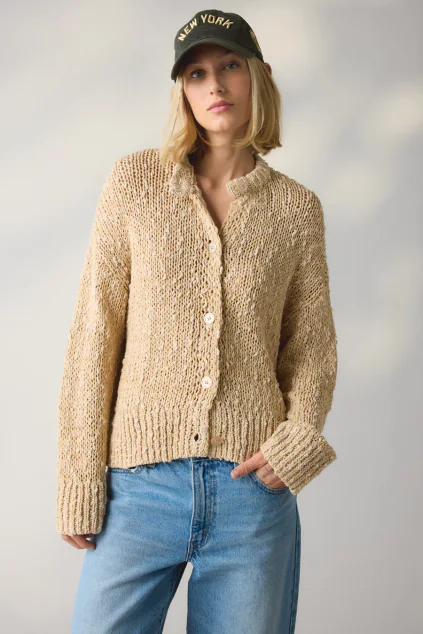 BDG Bridget Cotton Slub Knit Oversized Cardigan