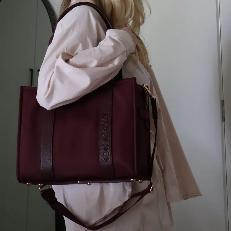 Nylon Leather Tote