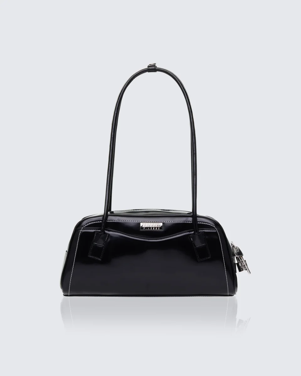 Nyra Black Iconic Bowler Bag