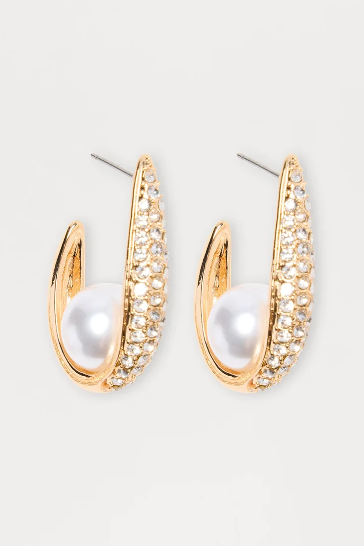 Oh Pearly Please Earrings Gold