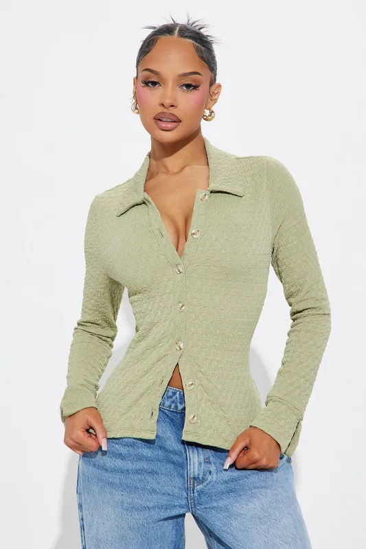 Olive Button Up Shirt