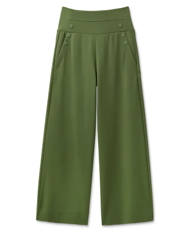 Olive Cropped Trousers