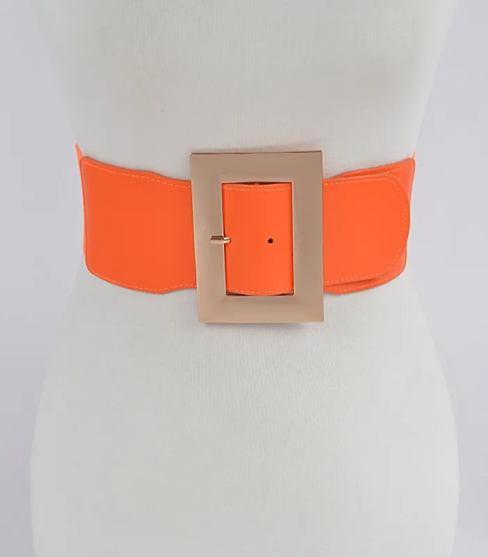 Orange Neon Elastic Belt