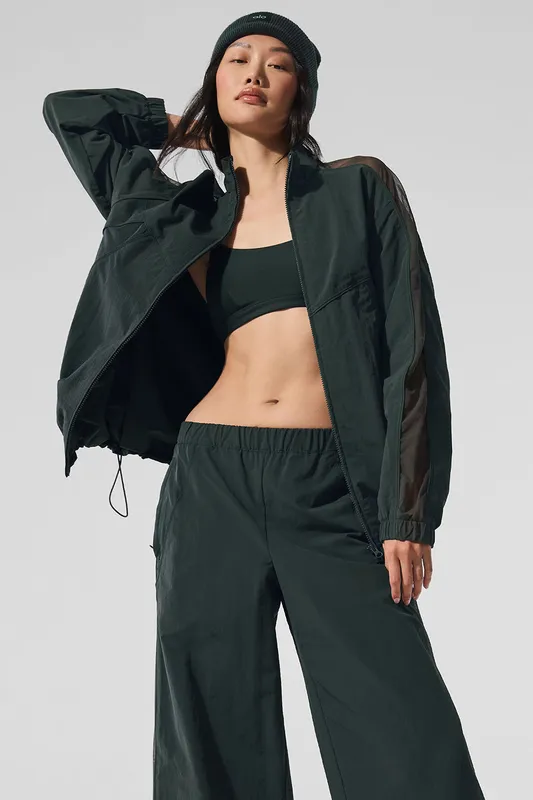 Origin Full-zip Track Jacket Charcoal Green