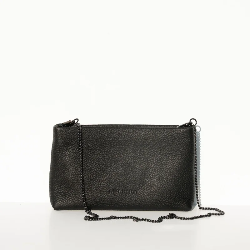 Clutch Lyla Leather Pouch Black Bag