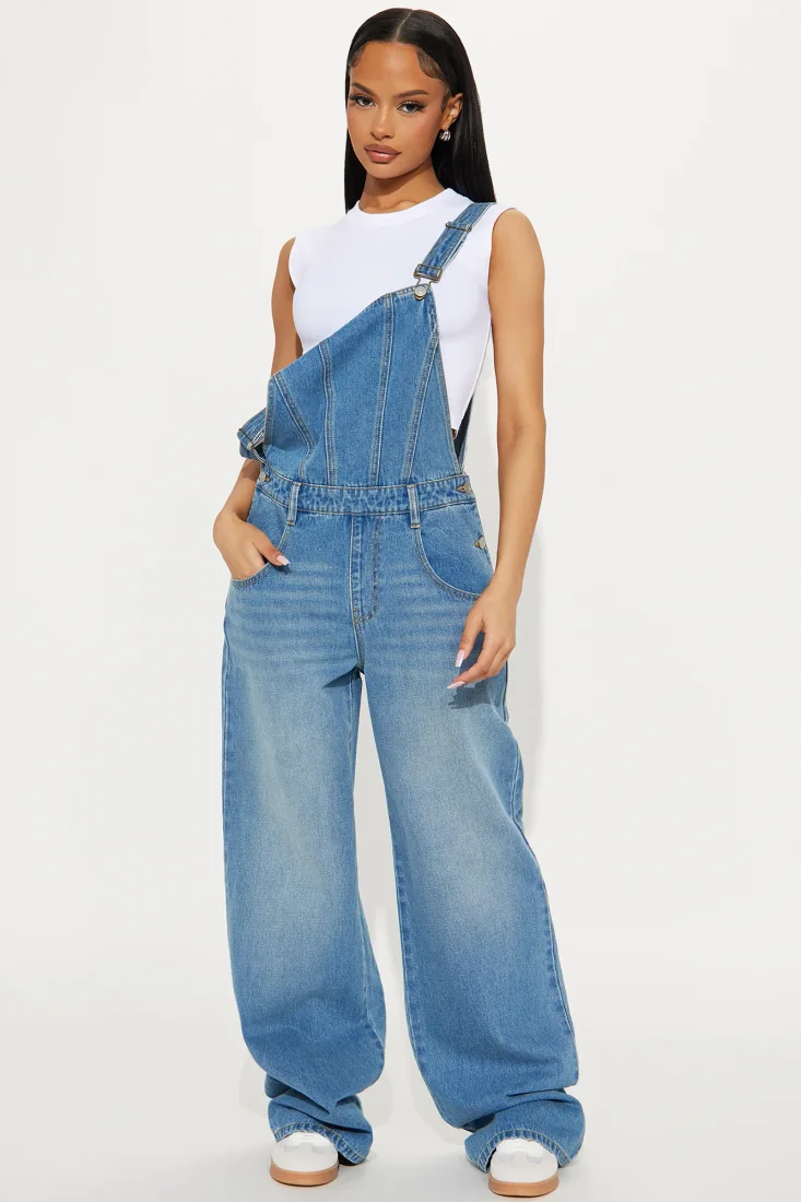 Out Of State Denim Overalls Medium Wash