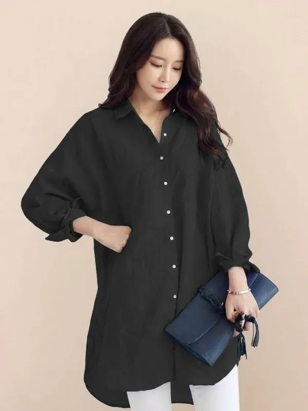 Oversized 100% Cotton Linen Shirt