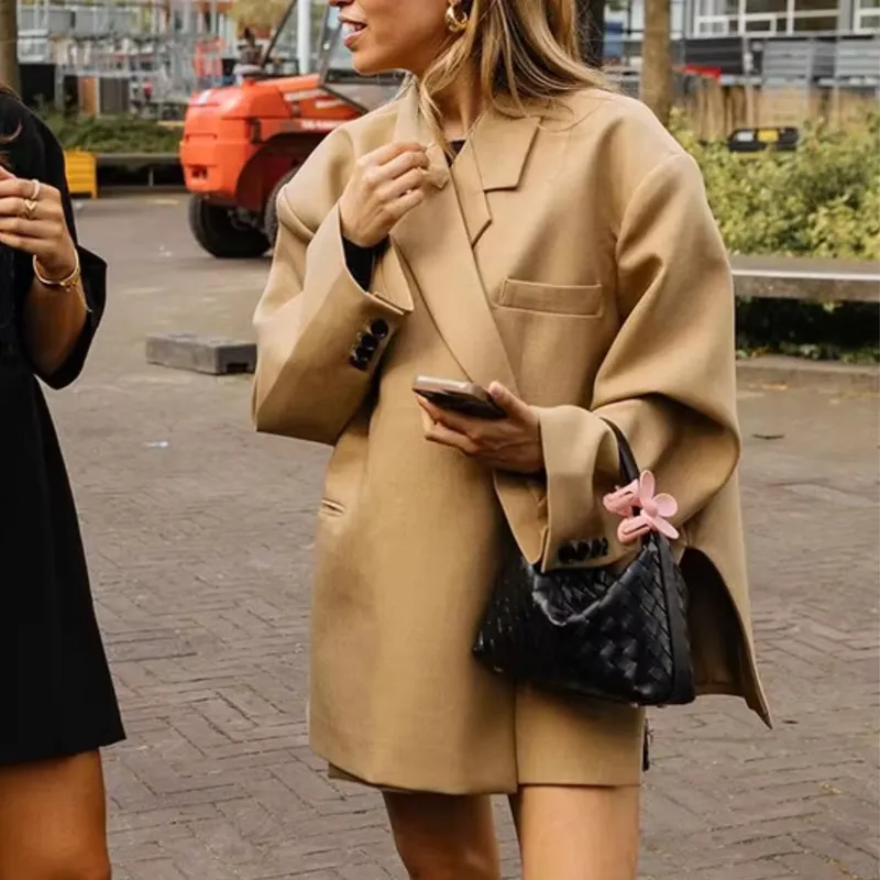 Oversized Dark Brown Wool Coat