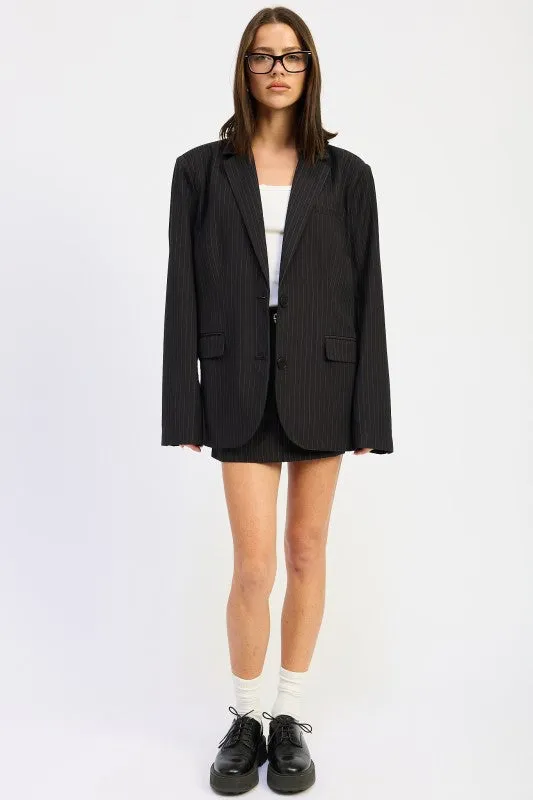 Oversized Pin Stripe Blazer