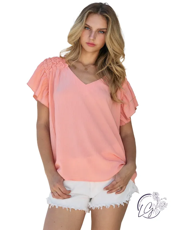 Peachy Sunset Glow Blouse
