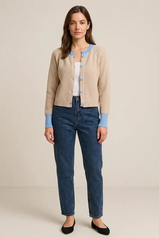 Petite Cardigan Structured Fit Everyday Layering Lightweight Comfort