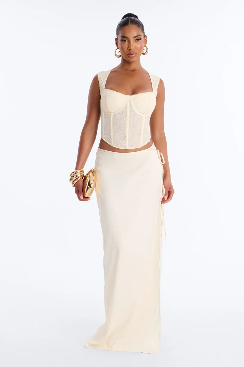 Phoebe Satin Wrap Maxi
