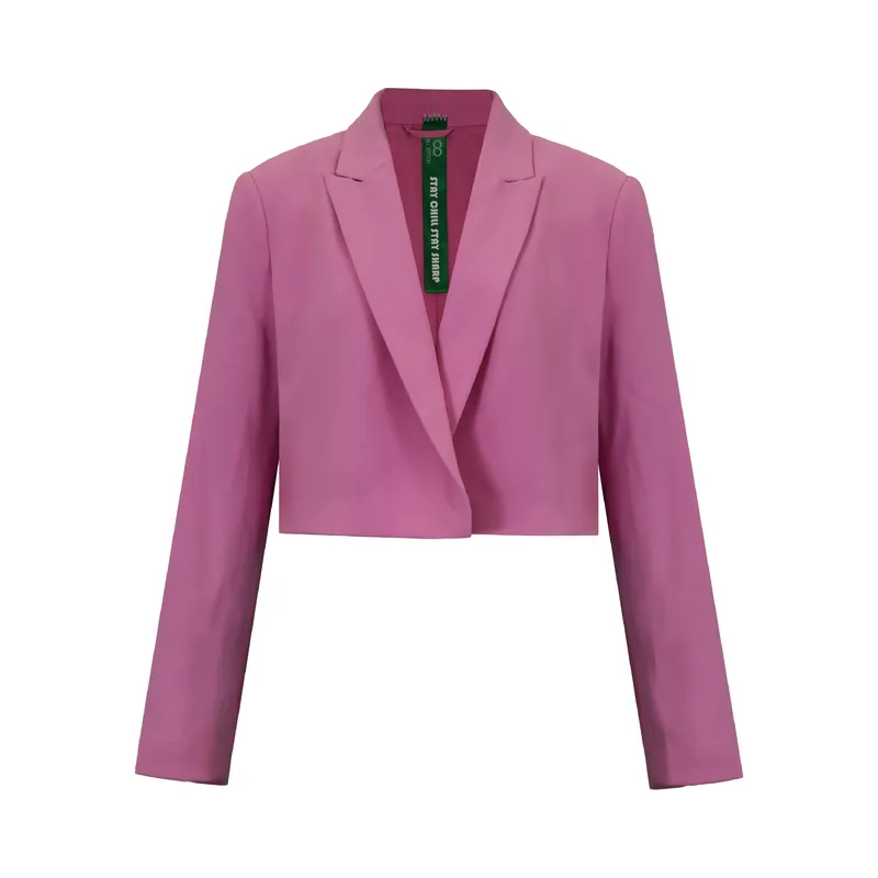 Pink Cropped Blazer