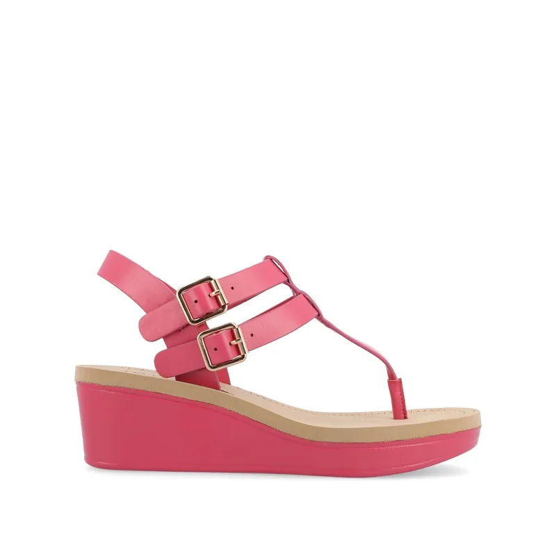 Pink Wedge Sandals