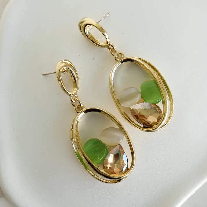 Pistachio Drop Earrings