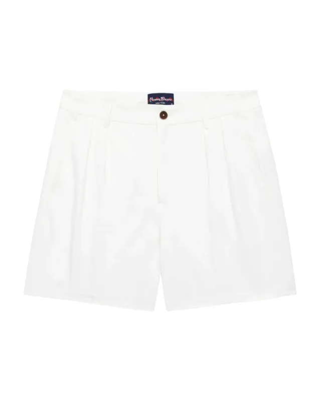 Pleated Shorts Off White