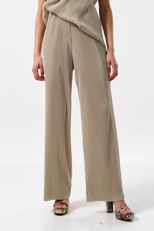Pleated Wide Leg Trousers
