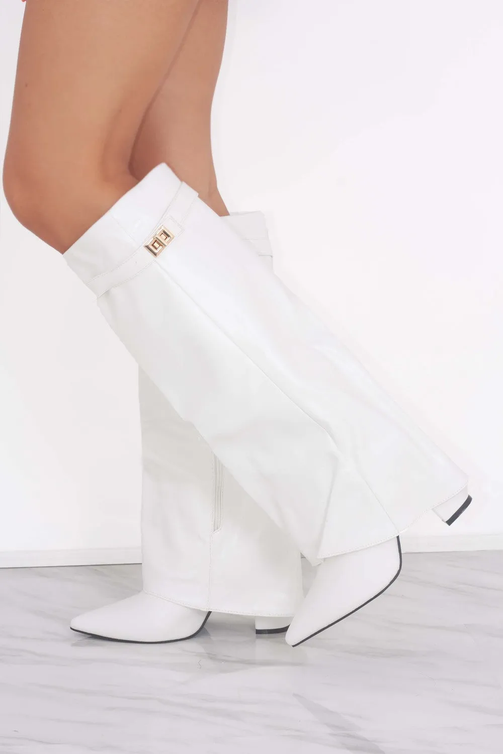 Pointed Knee-High Boot