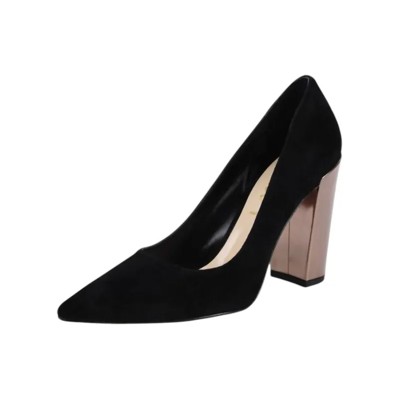Pumps Dutch Pointed Heels In Black Suede