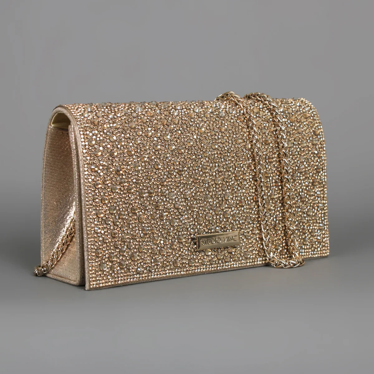 Rhinestone Clutch Gold Rhinestone