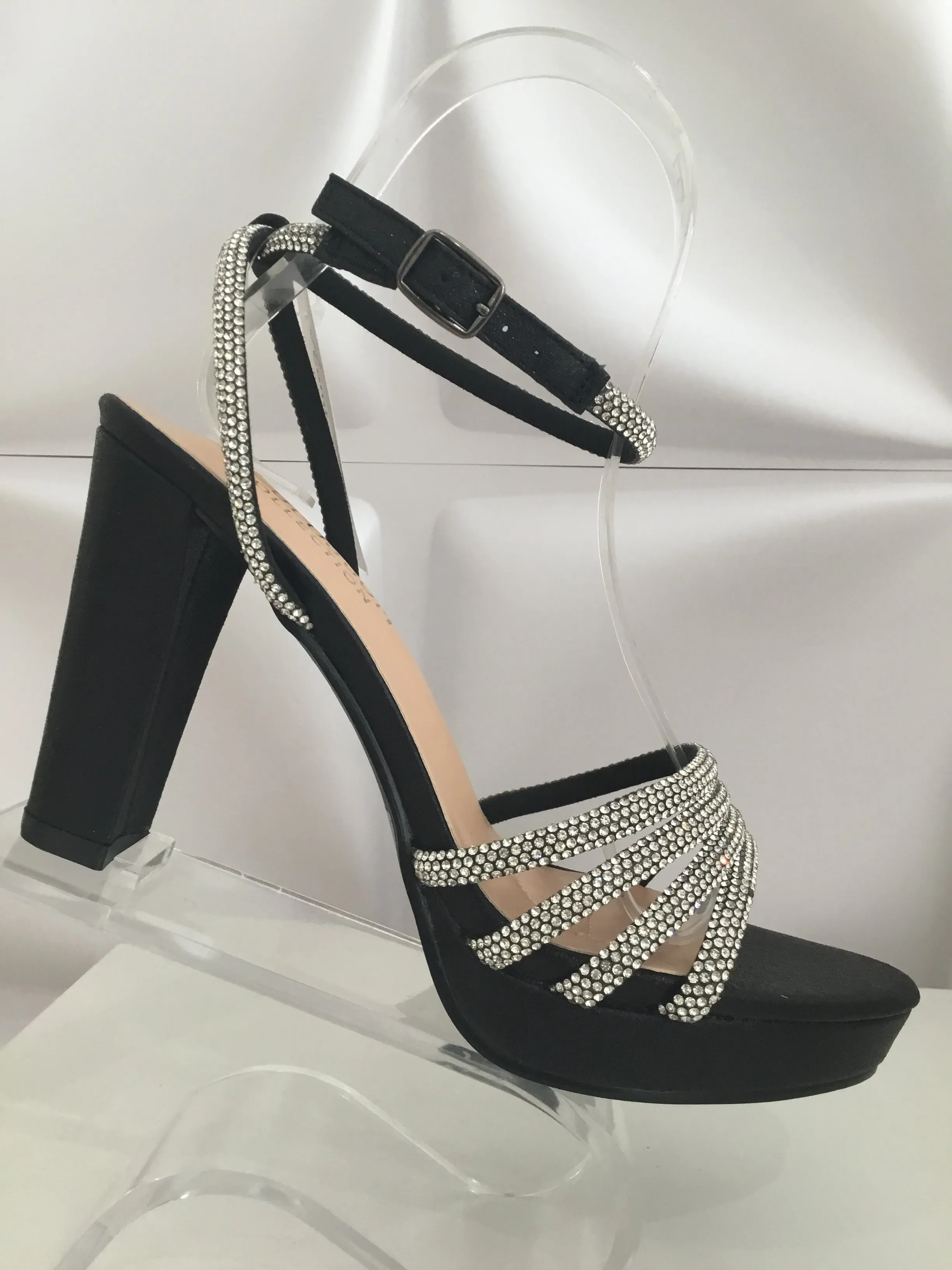 Rhinestone Strappy Evening Heel