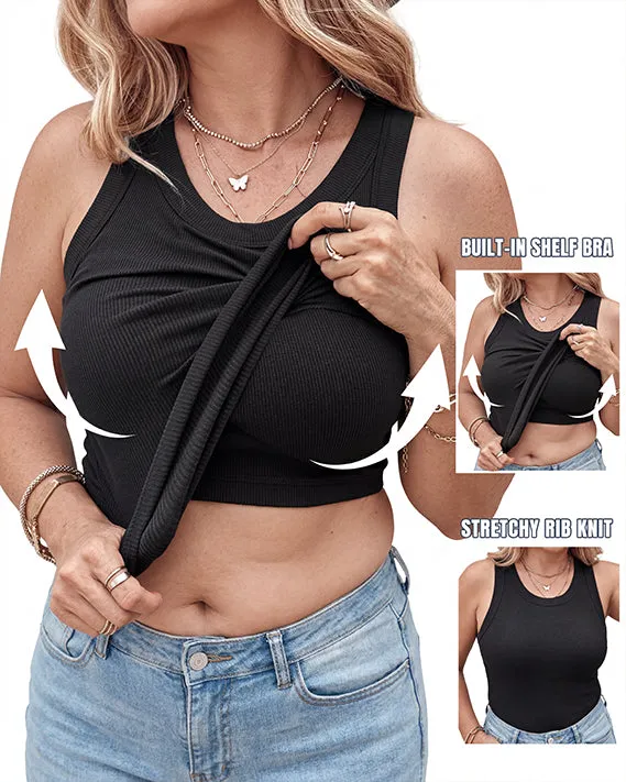 Ribbed Built In Bra