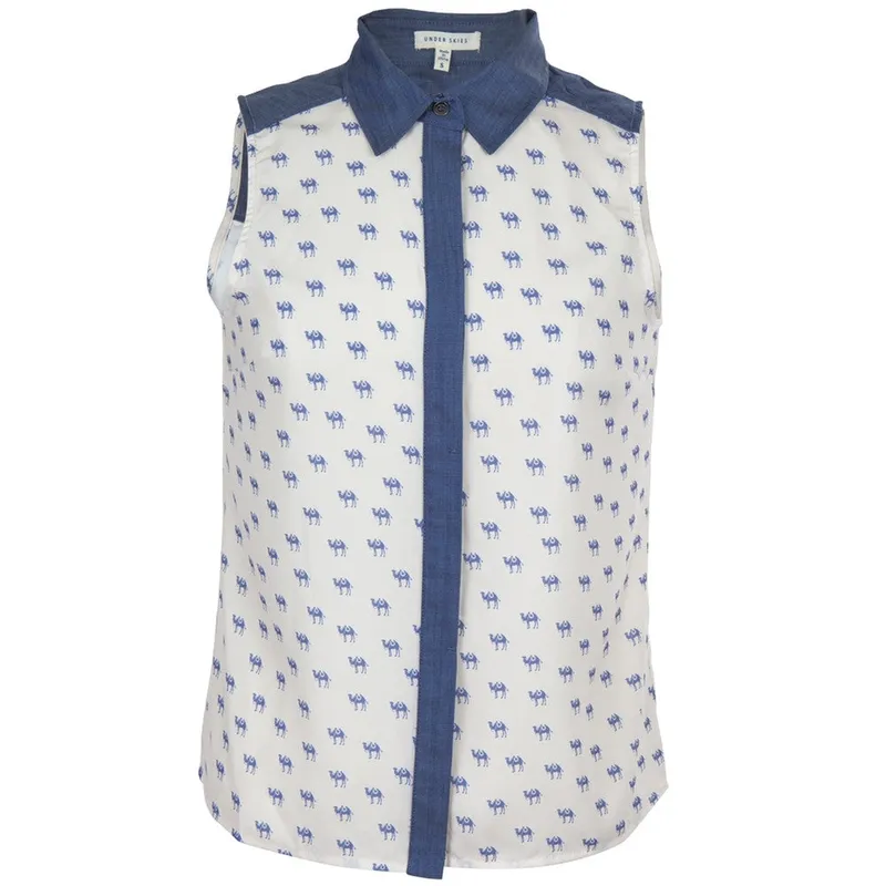 Ribbed Cobalt Sleeveless Knit