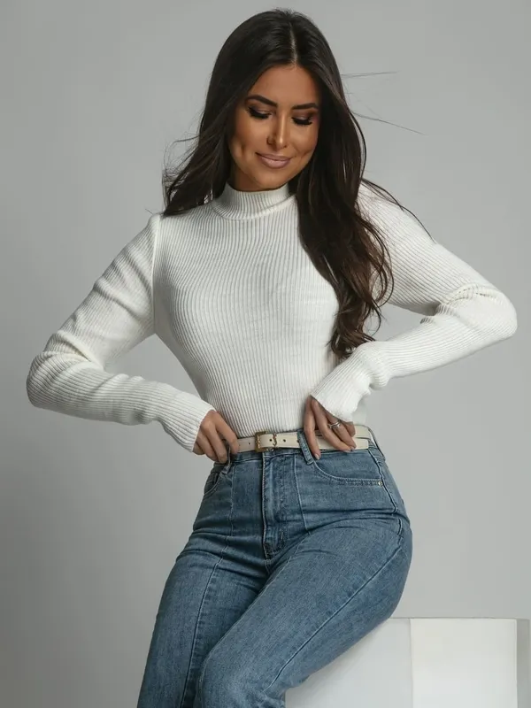Ribbed Merino Turtleneck