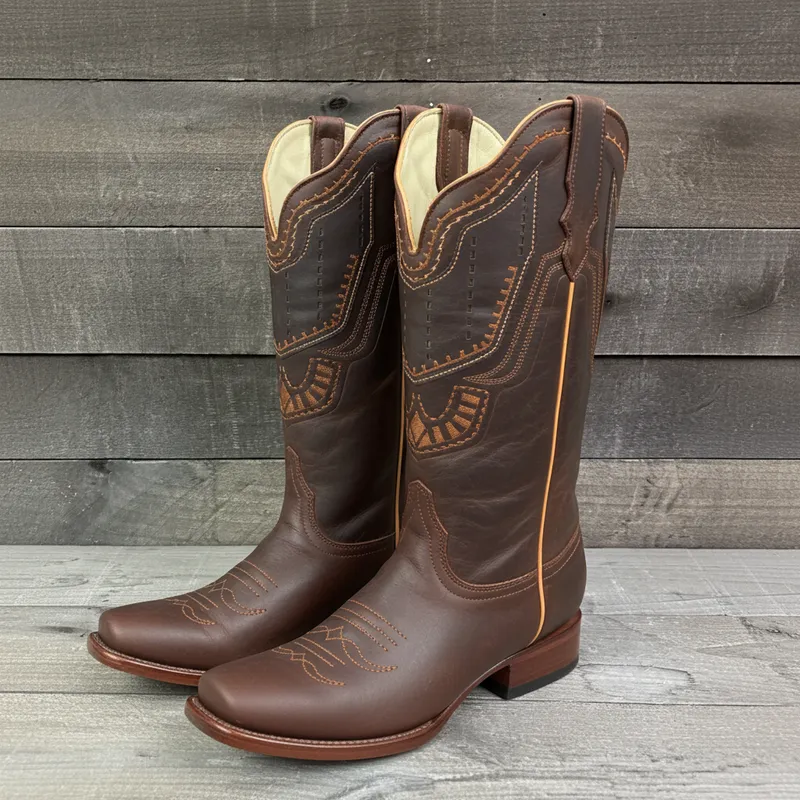 Rockinleather Espresso Shedron Western Shoes