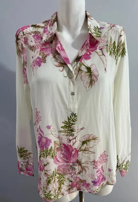 Rose-Olive Floral Blouse