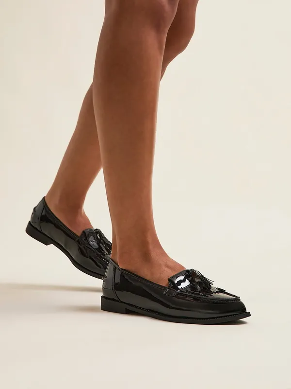Rosemary Black Patent Loafers