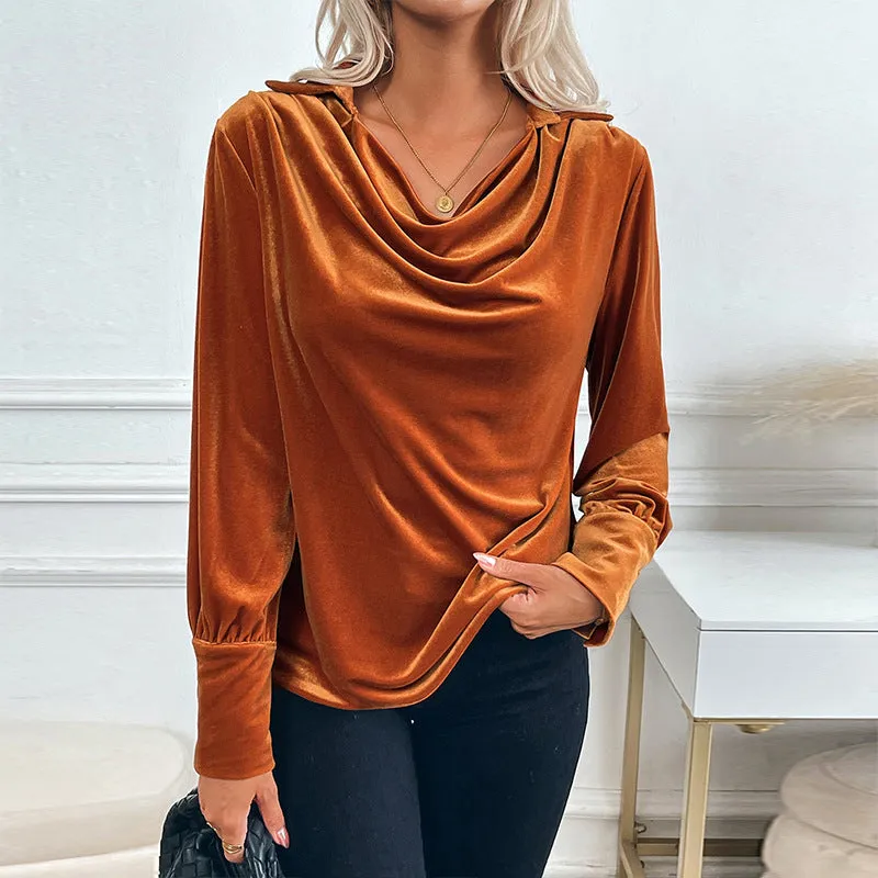 Ruby Red Velvet Blouse