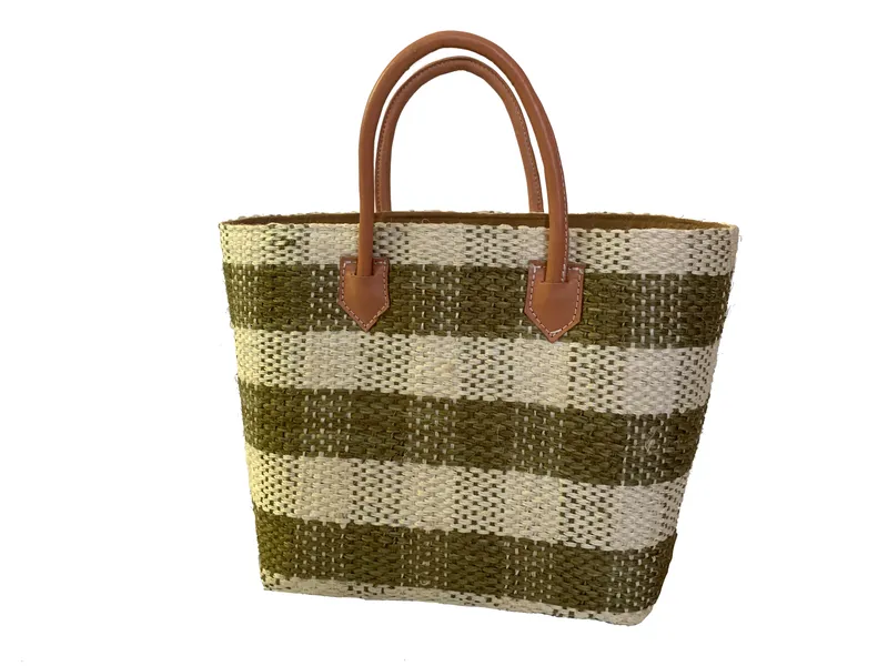 Sage Raffia Bag
